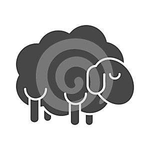Sheep cartoon animal farm silhouette icon style