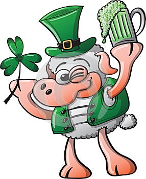 Sheep Celebrating Saint Patricks Day photo