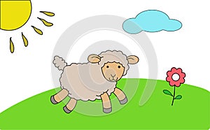 Sheep of Eid Al Adha - Translation : Sacrifice Feast - Vector-