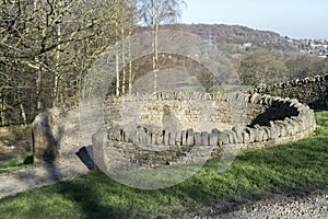 Sheep Fold, example of dry stone walling photo