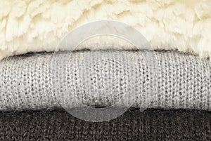 Sheep fur and mohair pullovers photo