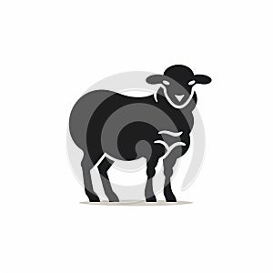 Sheep Icon Silhouette Vector Illustration In Black And White