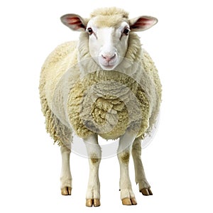 Sheep isolated on white background