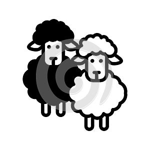 Sheep, lamb icon, vector illustration