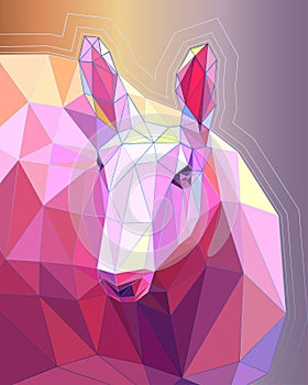 A sheep in the low poly technique photo