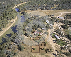 A Sheep station on the banks of the Darling river.