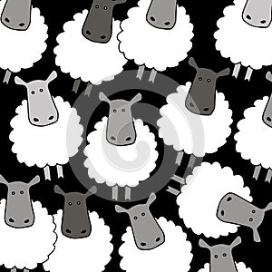 sheep vector animal illustration cute farm wool mammal whit