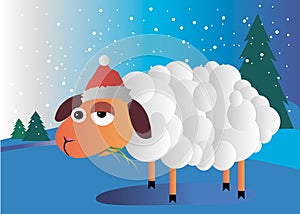 Sheep vector cartoon animal illustration drawing