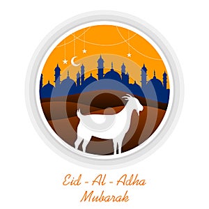 sheep wishing Eid ul Adha Happy Bakra Id holy festival of Islam Muslim