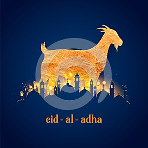 sheep wishing Eid ul Adha Happy Bakra Id holy festival of Islam Muslim