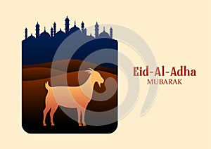 sheep wishing Eid ul Adha Happy Bakra Id holy festival of Islam Muslim photo