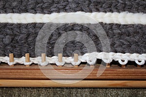 Sheep wool weaving