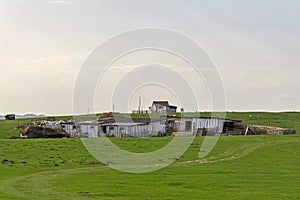 A sheepfold atop of the hill in Transylvania