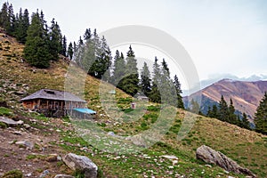 Sheepfold in Fagaras Mountains  Romanian Carpathians