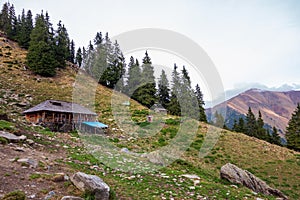 Sheepfold in Fagaras Mountains  Romanian Carpathians photo