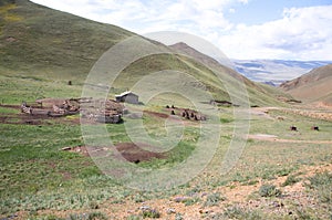 Sheepfold and shepherd's hut photo