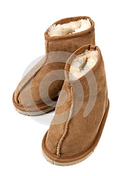 Sheepskin Boots on White