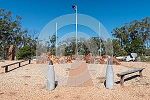 The Sheepyard Community War Memorial on the Grawin opal fields near Lightning Ridge