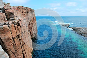 Sheer coastal rock formation