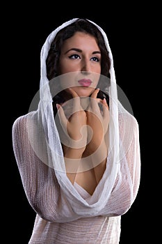 Sheer fabric as simple veil