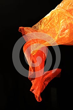 Sheer Orange Fabric Flame