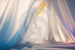 Sheer tulle color light silk curtain drape veil