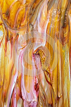 Sheet of colourful Molten Glass