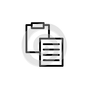 sheet and folder tablet icon. Element of minimalistic icons for mobile concept and web apps. Thin line icon for website design and