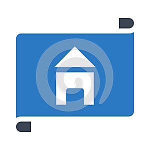 Sheet glyph colour vector icon