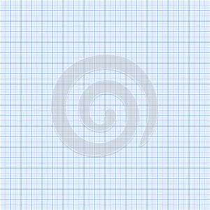 Sheet of graph paper with grid. Millimeter paper texture, geometric pattern. Blue lined blank for drawing, studying