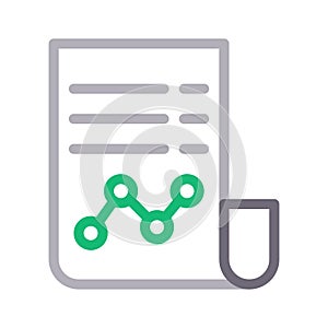 Sheet  vector color line icon