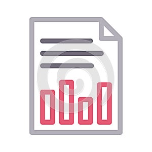 Sheet vector color line icon