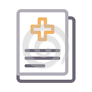 Sheet vector color line icon