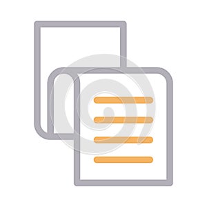 Sheet vector color line icon