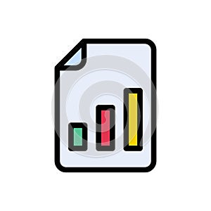 Sheet vector color line icon