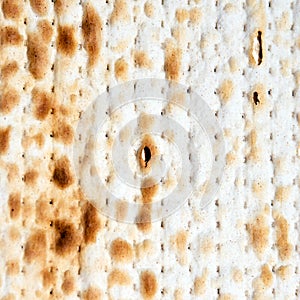 Sheet matzah. Kosher for Passover. Symbol of jewish passover.