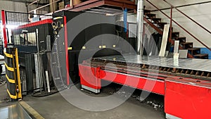 sheet metal laser cutting machine. Metalwork industry