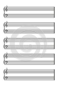 Sheet music books vertical. Vector EPS10
