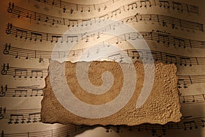 Sheet Music Close-Up.