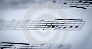 Sheet music, close up of paper, classical music