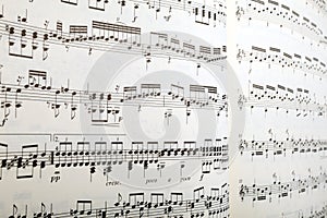 Sheet music in perspective