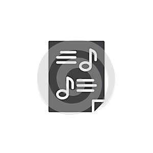 Sheet music vector icon