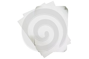 Sheet of paper isolated on white.