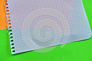 A sheet from a school notebook.