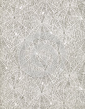 Sheet with spiders and webs