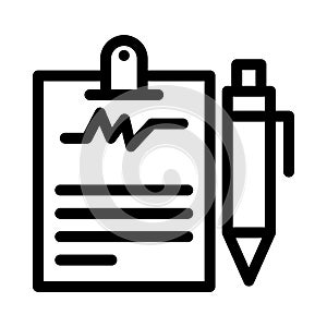 Sheet vector thin line icon