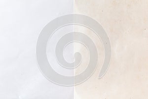 Sheet of White Thin parchments Background Top View. Wrinkled Wrapping Paper Texture or Pattern