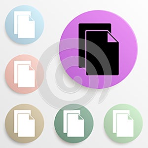 sheets badge color set. Simple glyph, flat vector of web icons for ui and ux, website or mobile application