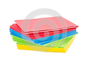Sheets of colorful paper