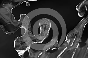 Sheets of ice, winter in Vosges mountains